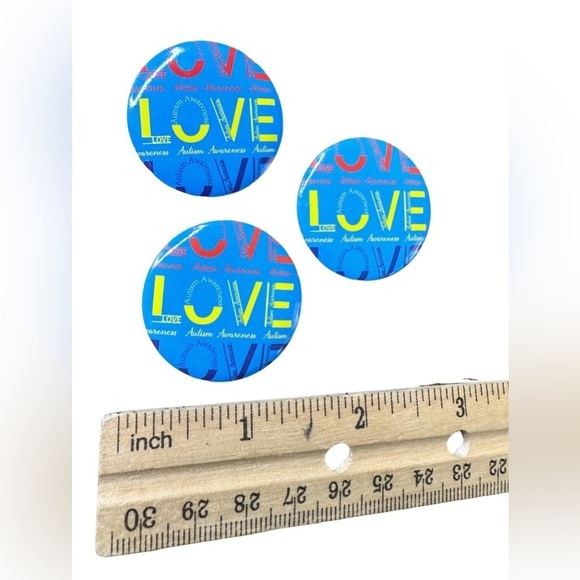 Autism Awareness Pins (Bundle Of Three - Like New) 💙💛 - Picture 2 of 3
